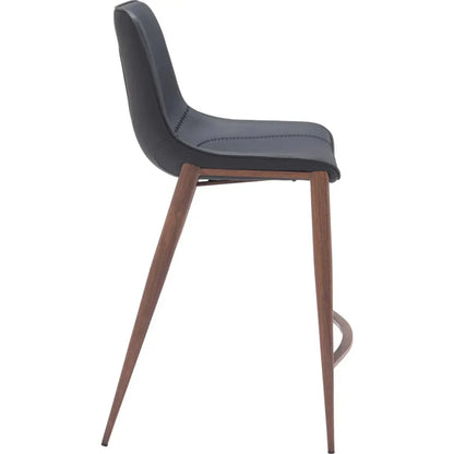 Magnus Black & Walnut Counter Stool 2PC