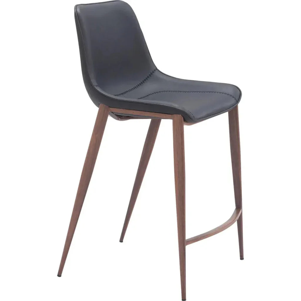 Magnus Black & Walnut Counter Stool 2PC