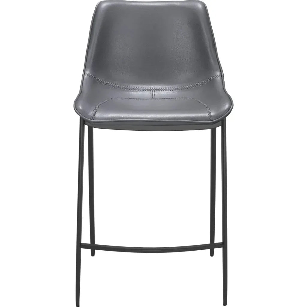 Magnus Counter Stool 2PC Dark Gray & Black