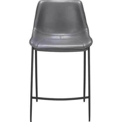 Magnus Counter Stool 2PC Dark Gray & Black
