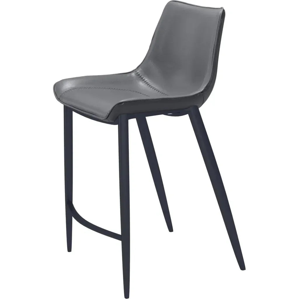 Magnus Counter Stool 2PC Dark Gray & Black