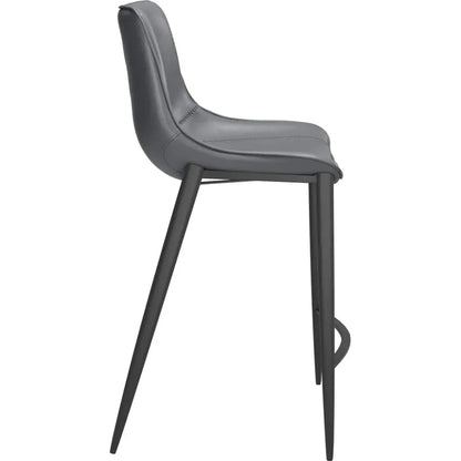 Magnus Counter Stool 2PC Dark Gray & Black