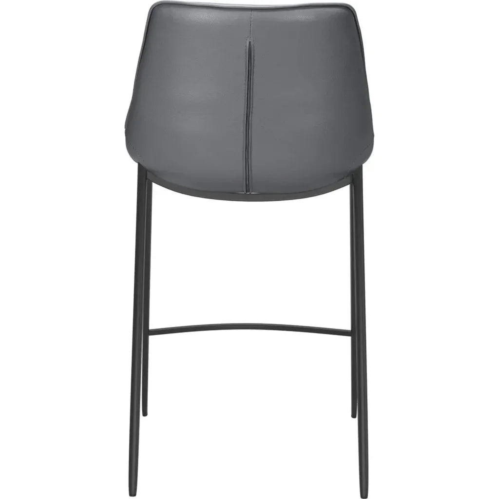 Magnus Counter Stool 2PC Dark Gray & Black