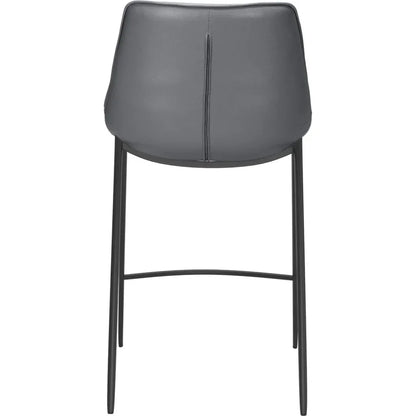 Magnus Counter Stool 2PC Dark Gray & Black