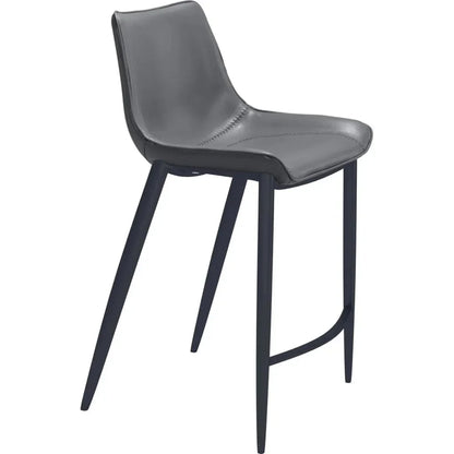 Magnus Counter Stool 2PC Dark Gray & Black