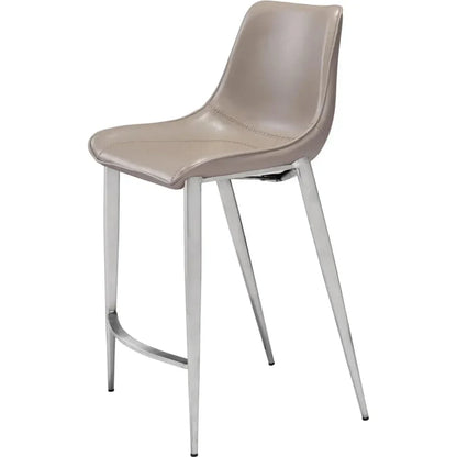 Magnus Counter Stool 2PC Gray & Silver