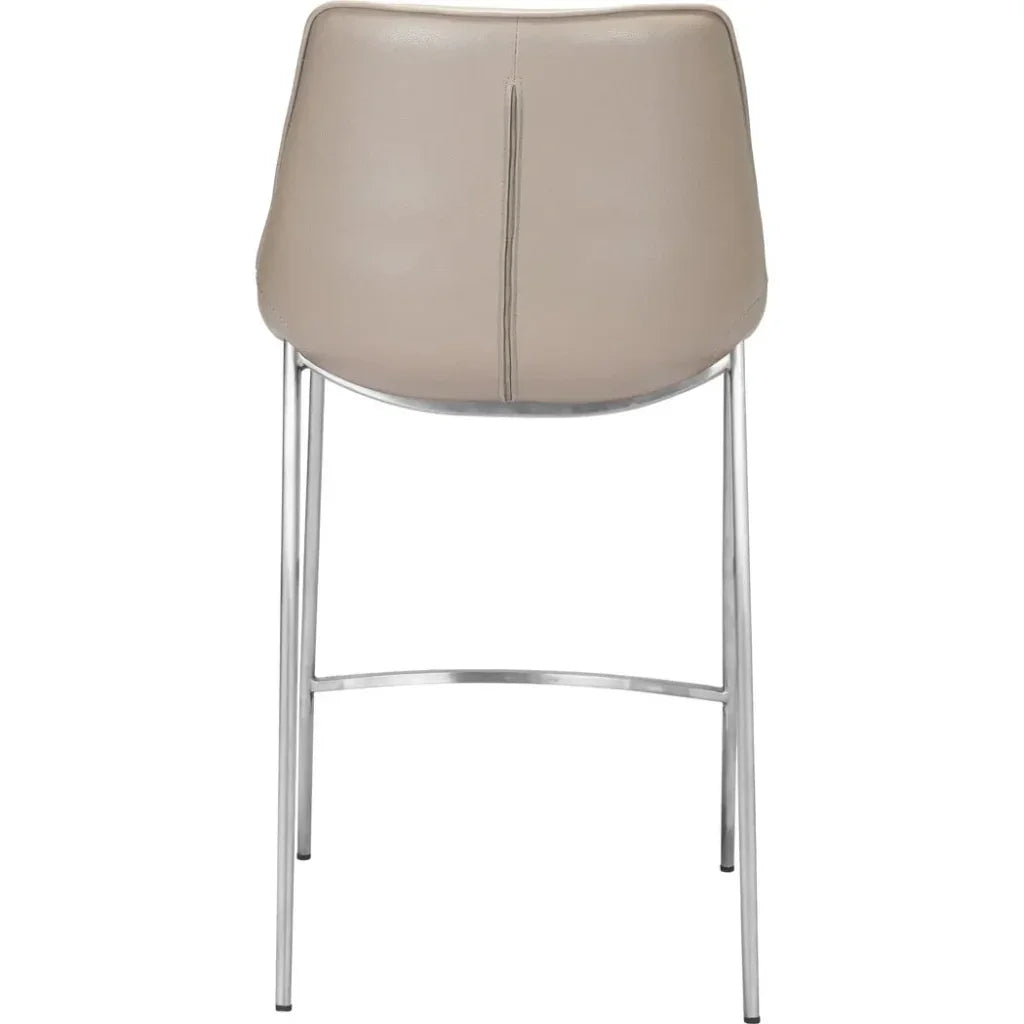 Magnus Counter Stool 2PC Gray & Silver