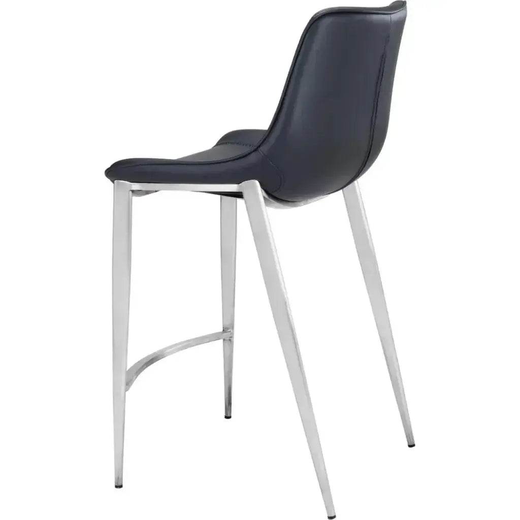 Magnus Counter Stool Set Black & Silver