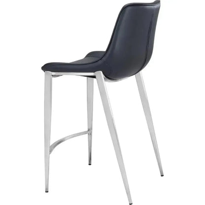 Magnus Counter Stool Set Black & Silver