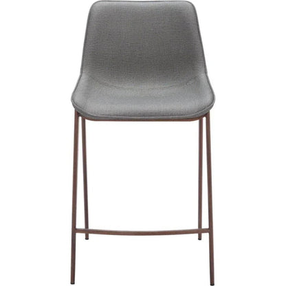 Magnus Slate Gray & Walnut Counter Stool 2PC