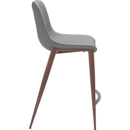 Magnus Slate Gray & Walnut Counter Stool 2PC