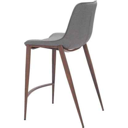 Magnus Slate Gray & Walnut Counter Stool 2PC