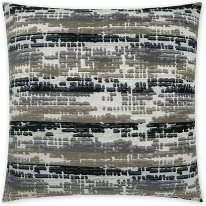 Maldon Ebony Abstract Black Large Throw Pillow Insert