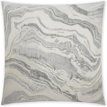 Manon Granite Abstract Glam Grey Large Throw Pillow