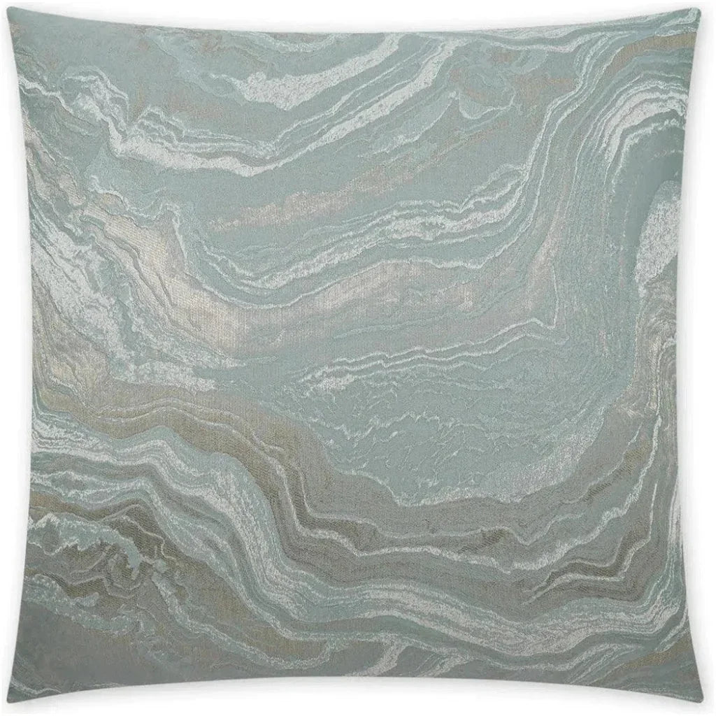 Manon Pewter Abstract Glam Mist Large Throw Pillow