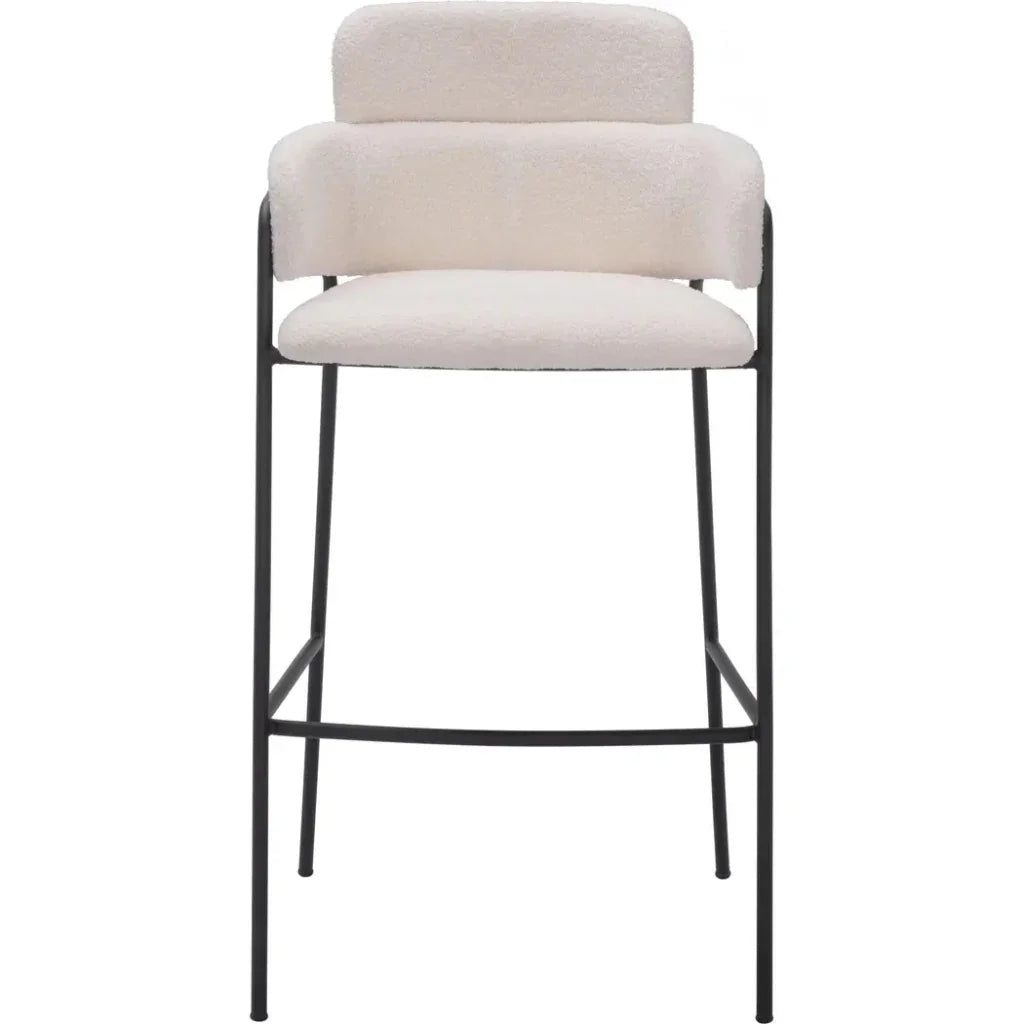 Marcel Barstool (Set of 2) Cream