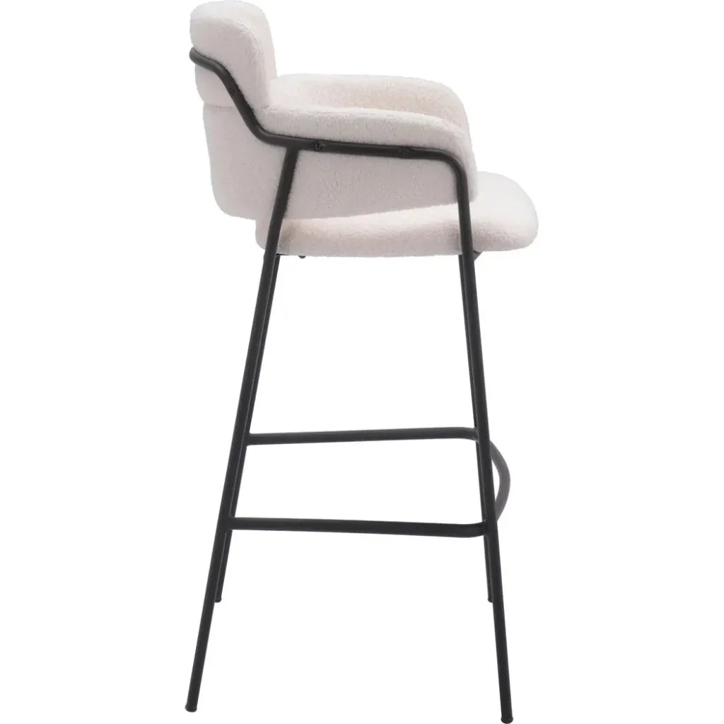 Marcel Barstool (Set of 2) Cream