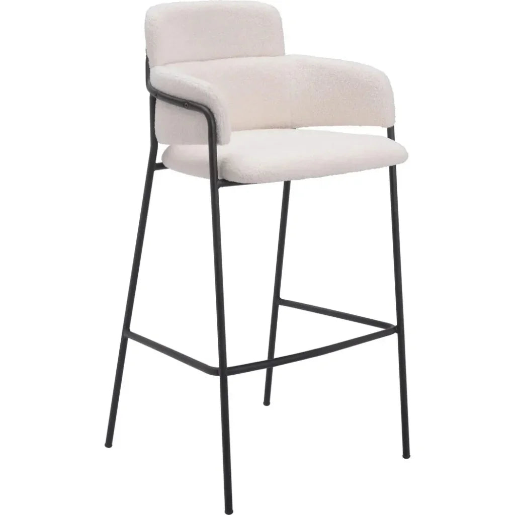 Marcel Barstool (Set of 2) Cream