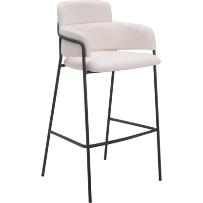 Marcel Barstool (Set of 2) Cream
