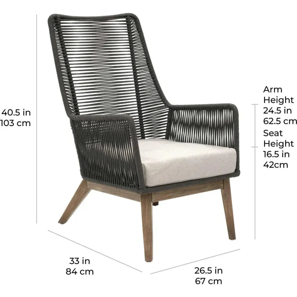 Marco Polo Lounge Chair - Grey Outdoor Lounge Chair