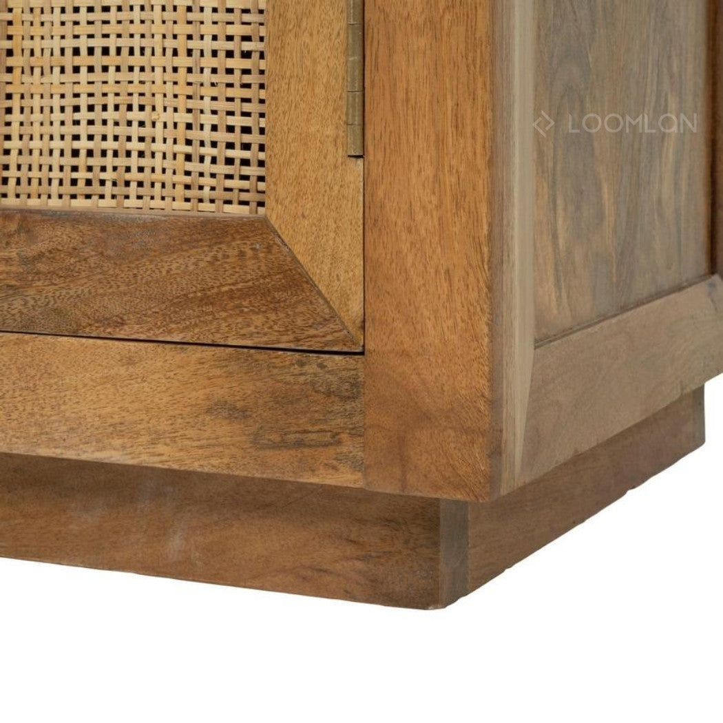Marentha Six Doors Natural Wood Sideboard