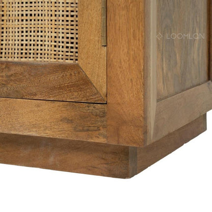Marentha Six Doors Natural Wood Sideboard