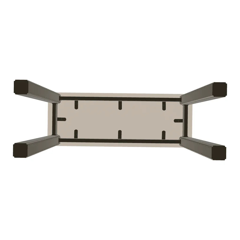Marine Grade Polymer Top Table 10" X 27" Outdoor Side Table