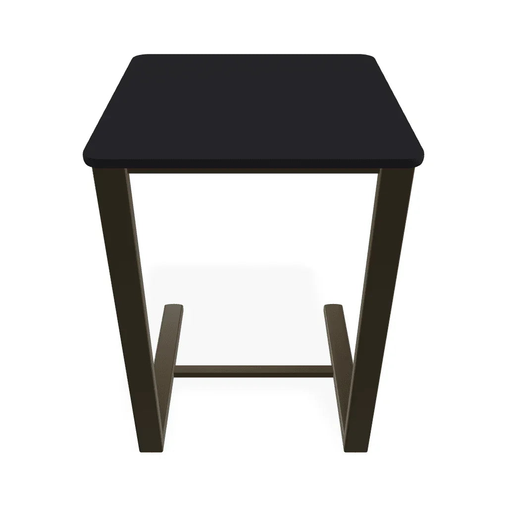 Marine Grade Polymer Top Table 17.5" Square Outdoor Side Table