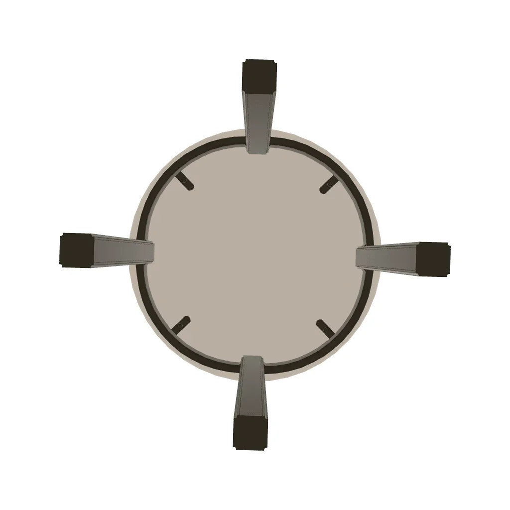 Marine Grade Polymer Top Table 21" Round Outdoor End Table