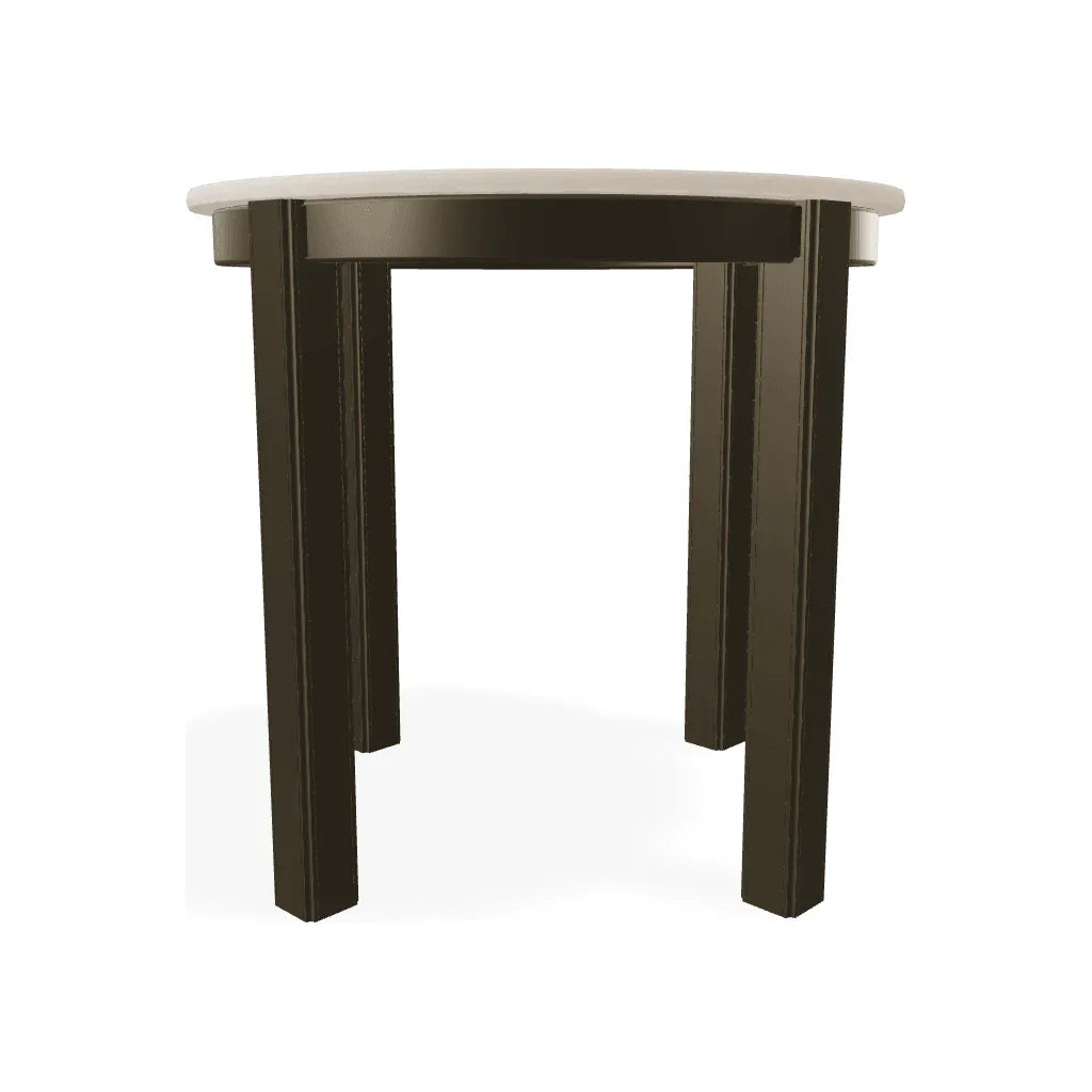 Marine Grade Polymer Top Table 21" Round Outdoor End Table