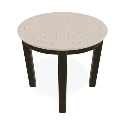 Marine Grade Polymer Top Table 21" Round Outdoor End Table