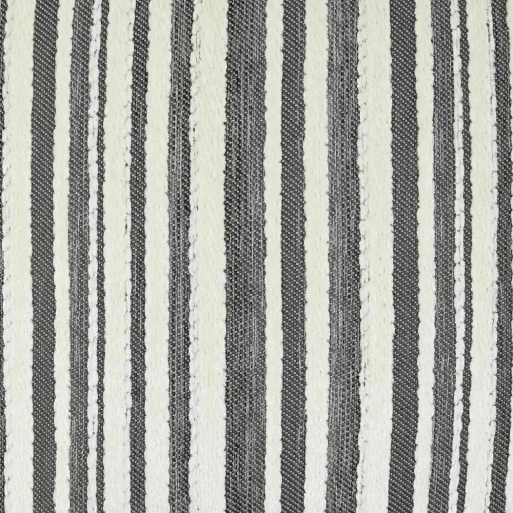 Marisol Charcoal Stripes Grey Large Throw Pillow Insert