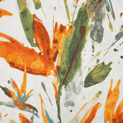 Marlot Mango Floral Orange Green Large Throw Pillow