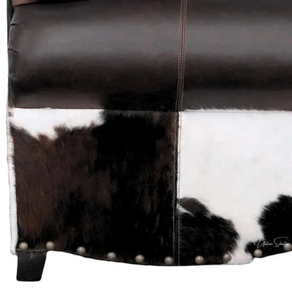 Marshal Two Tone Dark Brown Leather Sofa