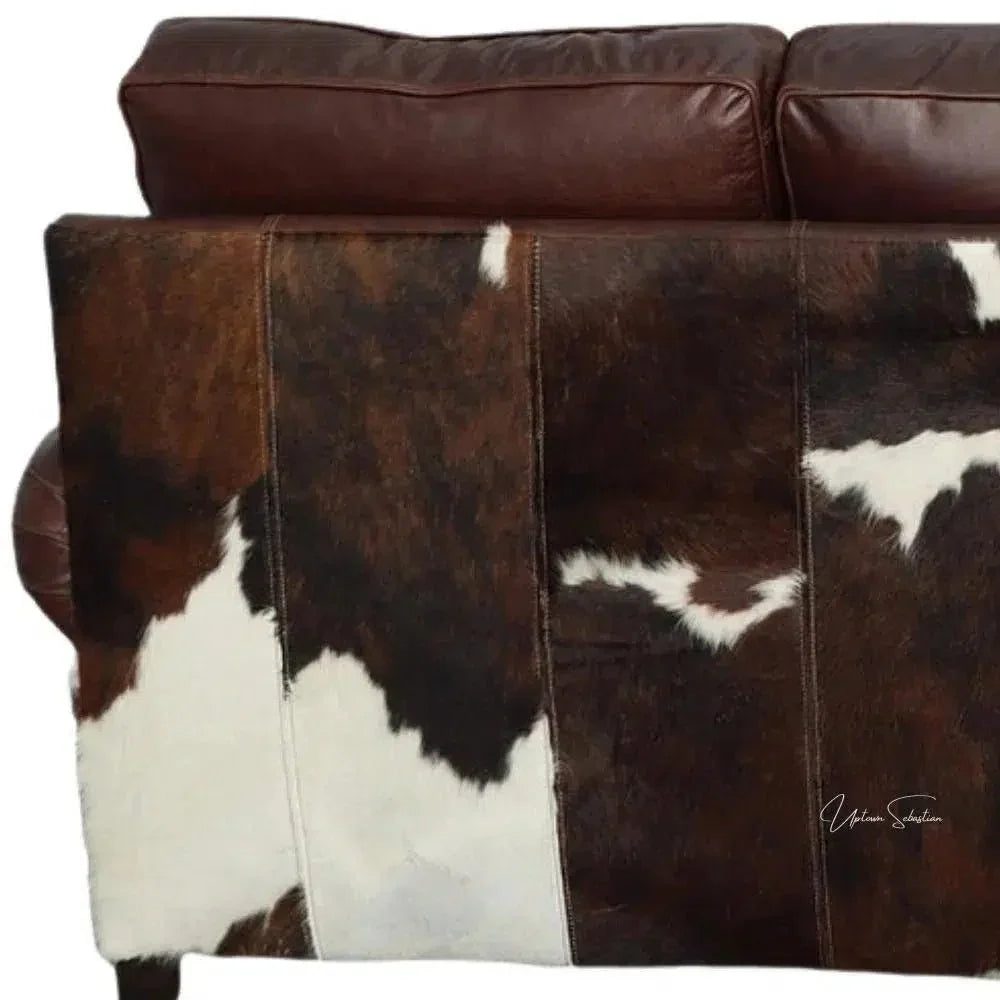 Marshal Whiskey Brown Leather Sofa