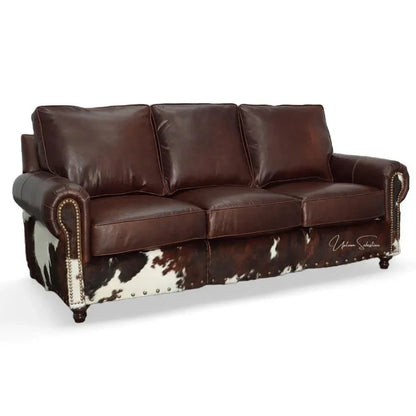Marshal Whiskey Brown Leather Sofa