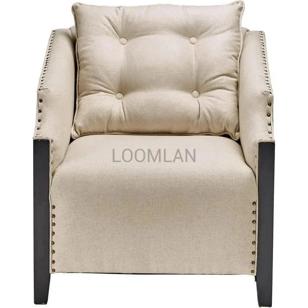 Marveth Hand Panels Club Chair with Throw Pillow