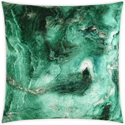 Massa Malachite Green Teal Large Throw Pillow Insert