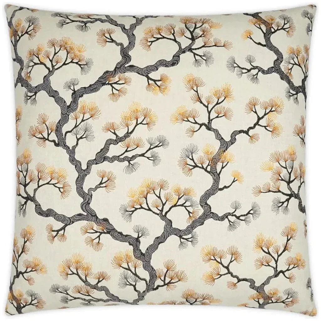Matsu Grey Copper Gold Large Throw Pillow Insert