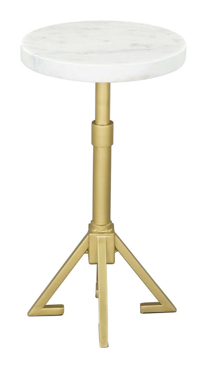 Maurice Marble Top Round Side Table