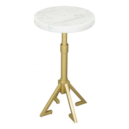 Maurice Marble Top Round Side Table
