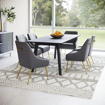 Maxine Performance Fabric Armless Dining Chair