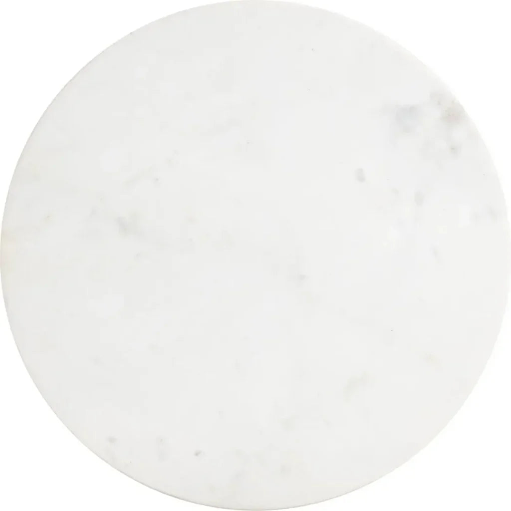 Mazara Side Table White & Natural