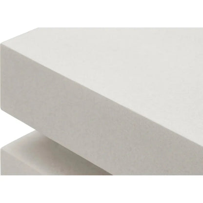 Meditation Block Short - White Outdoor End Table