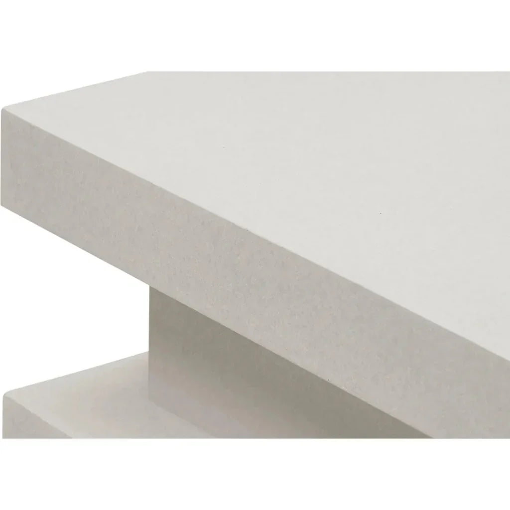 Meditation Block Tall - White Outdoor Accent Table