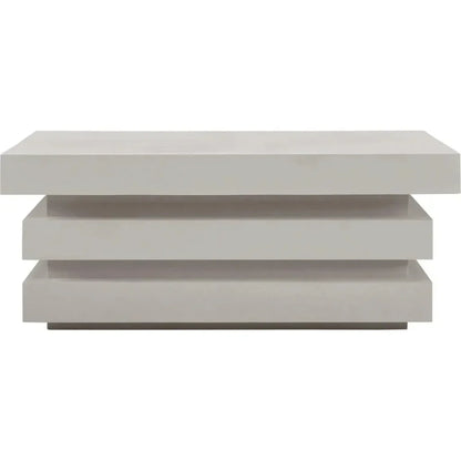 Meditation Square White Outdoor Coffee Table