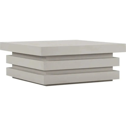 Meditation Square White Outdoor Coffee Table
