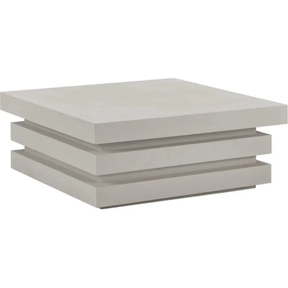 Meditation Square White Outdoor Coffee Table