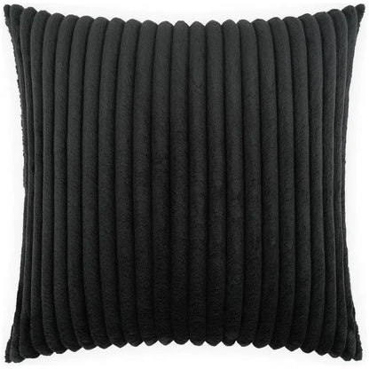 Megga Jet Black Throw Pillow With Insert