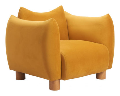 Meia Mustard Velvet Club Chair